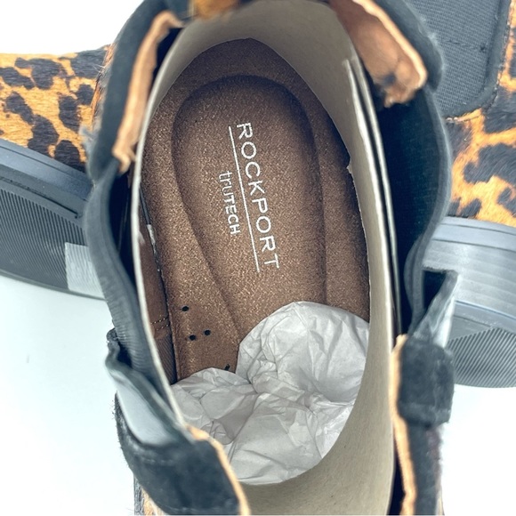 Women S Rockport Larkyn Chelsea Boot Leopard Hair Size 7M NIB - Picture 13 of 17